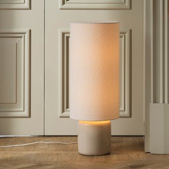 Lampa stojąca ceramiczna beżowa boucle Florian